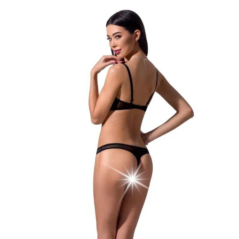 Боді відкрите Passion Heidi, чорне, S/M - Изображение 1