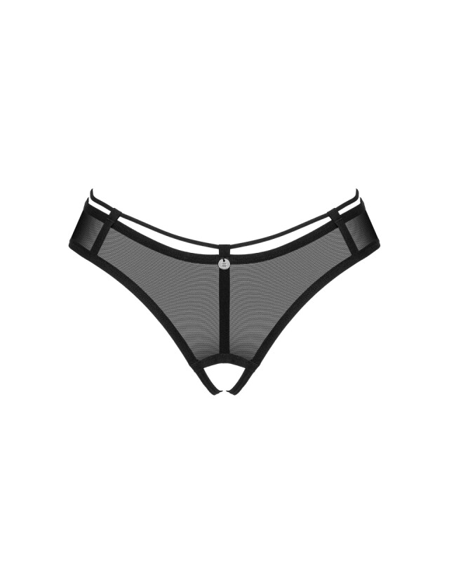 Трусики сексуальні з інтимним вирізом XS/S Roxelia Obsessive, чорні - Изображение 2