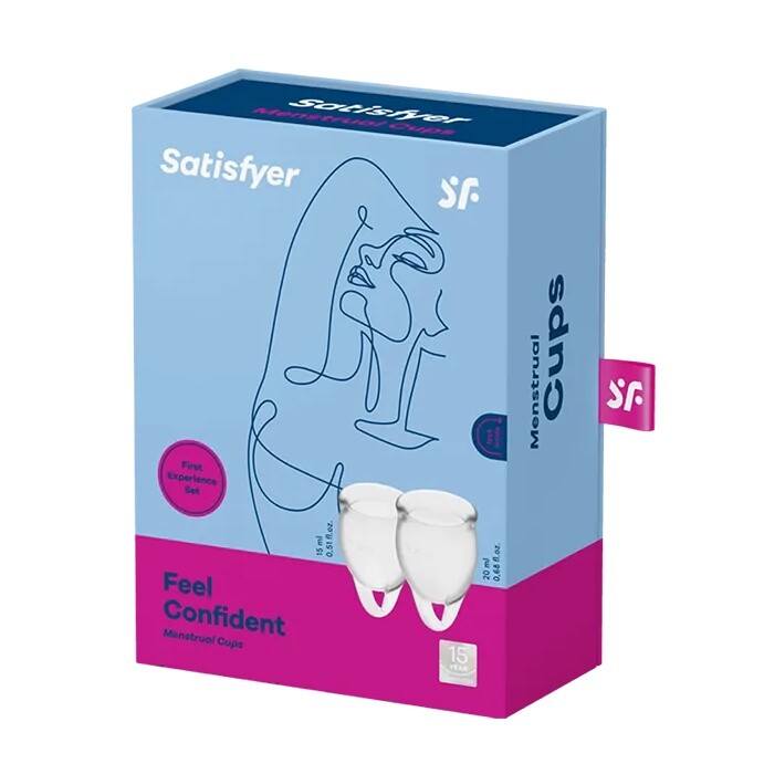 Набір менструальних чаш Satisfyer Feel Confident прозорий, 2 шт