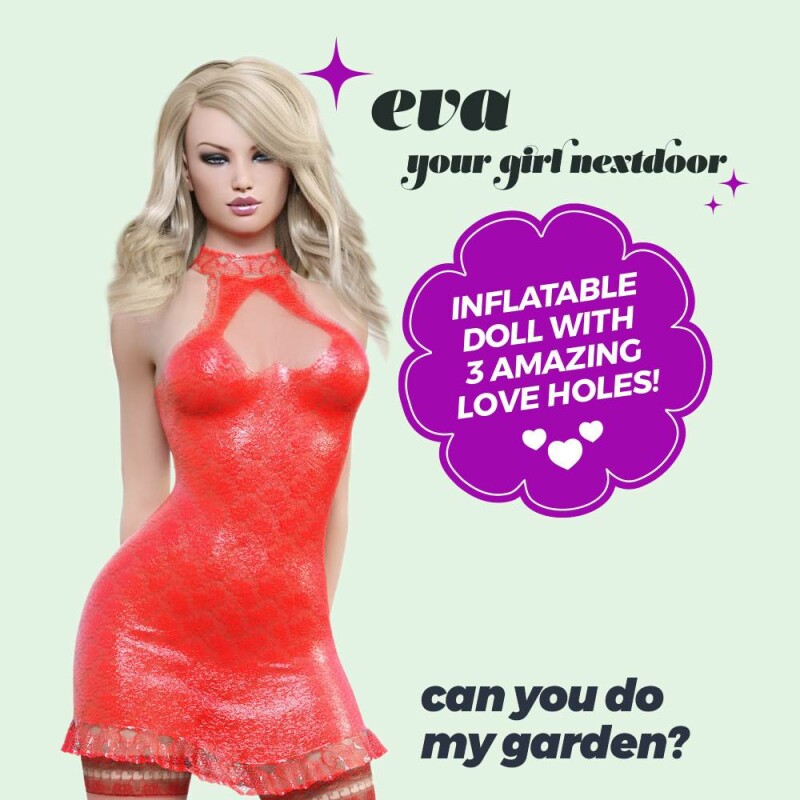Секс-лялька Crushious Eva з 3 отворами, бежева, 155 см - Изображение 1