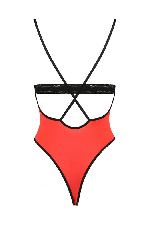 Боді Passion FEMMINA BODY, червоне, S/M - Зображення 3