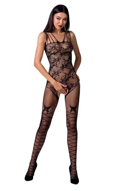 Бодістокінг еротичний з інтимним вирізом One Size BS076 Passion, чорний