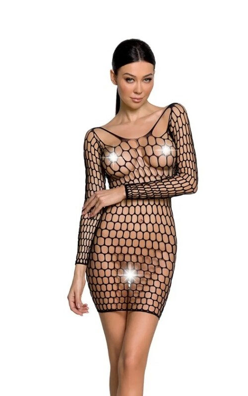 Сукня сітка Passion BS093, чорна, One size