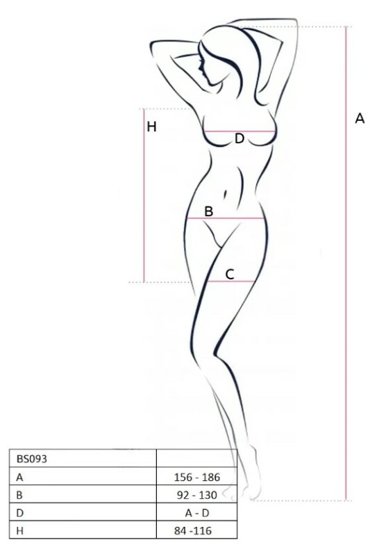 Сукня сітка Passion BS093, чорна, One size - Изображение 5