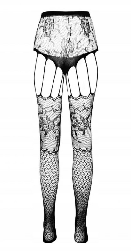Колготи еротичні Passion ECO S004, чорні, One size - Изображение 4