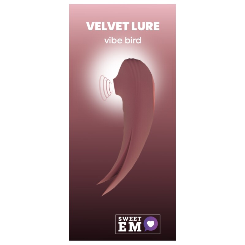 Вакуумний стимулятор клітора Sweet Em Vibe Bird з вібрацією, рожевий, 16.5 х 5 см
