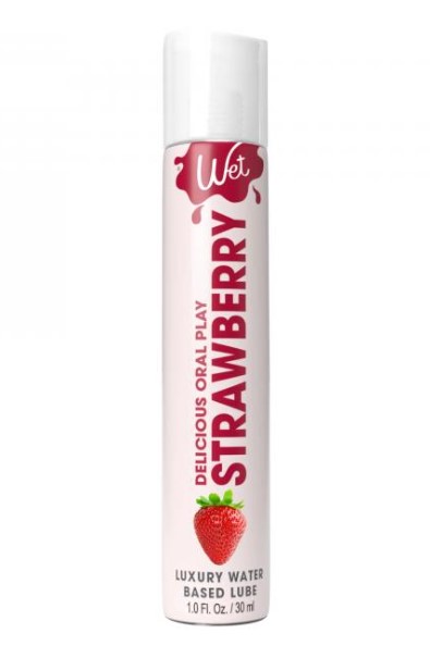 Лубрикант оральний Wet Strawberry 30 мл на водній основі зі смаком полуниці