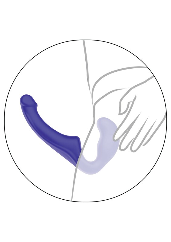 Страпон Безремневий ToyJoy Bend Over Boyfriend, силіконовий, фіолетовий, 23 х 4.5 см - Изображение 4