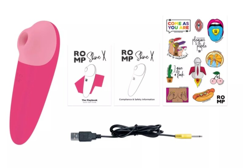 Вакуумний стимулятор ROMP Shine X силіконовий, рожевий, 14.2 х 4.2 см - Изображение 9