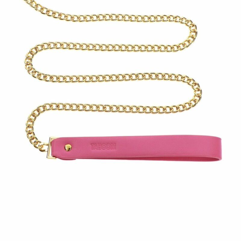 Нашийник із повідцем Taboom Malibu Collar and Leash із веганської шкіри, рожевий - Зображення 3