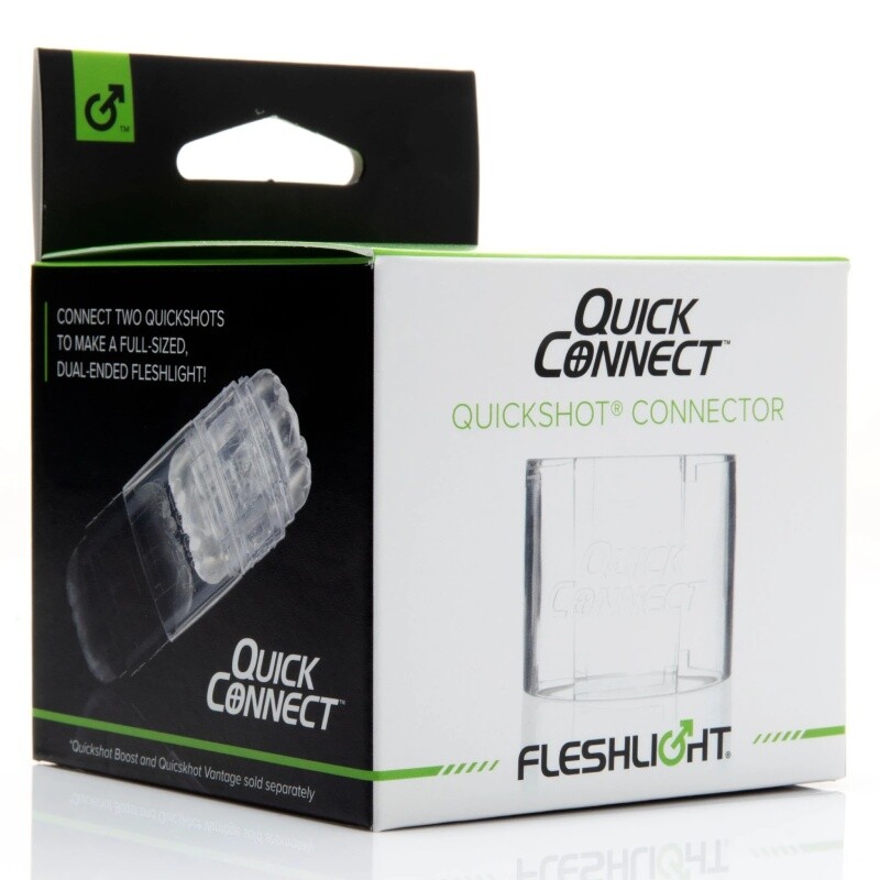 Адаптер для з'єднання двох мастурбаторів Quickshot Connect Adapter Fleshlight, прозорий - Зображення 2