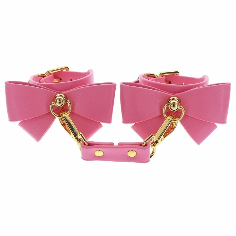 Поножі з бантиками Taboom Malibu Ankle Cuffs з веганської шкіри, рожеві - Зображення 3