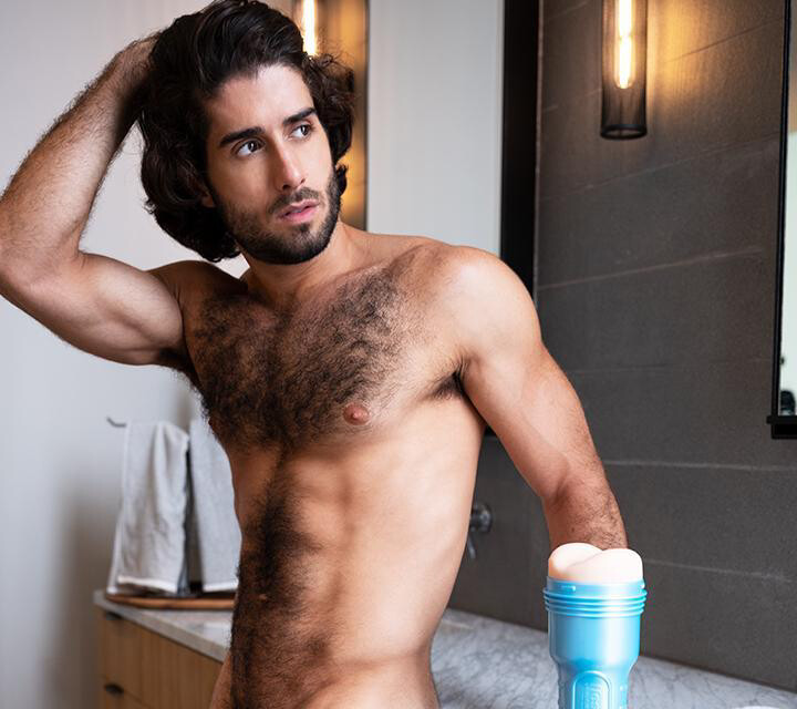 Мастурбатор анус у колбі Fleshlight Boys Diego Sans, кібершкіра, бежевий, 25 х 10 см - Зображення 4