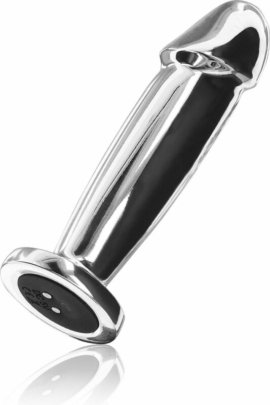 Анальна пробка металева з вібро ToyJoy The Intruder Vibrating Plug, срібляста, 11.8 х 2.9 см