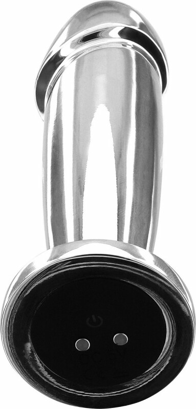 Анальна пробка металева з вібро ToyJoy The Intruder Vibrating Plug, срібляста, 11.8 х 2.9 см - Изображение 2