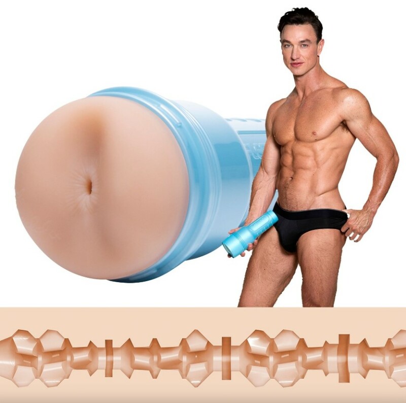 Маструбатор анус з кібершкіри в колбі FleshLight Fleshjack Boys Cade Maddox, бежевий, 24.8 см