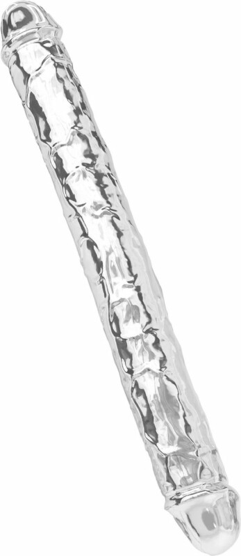 Фалоімітатор подвійний ToyJoy Clear Double Dong, прозорий, 34.5 х 4 см