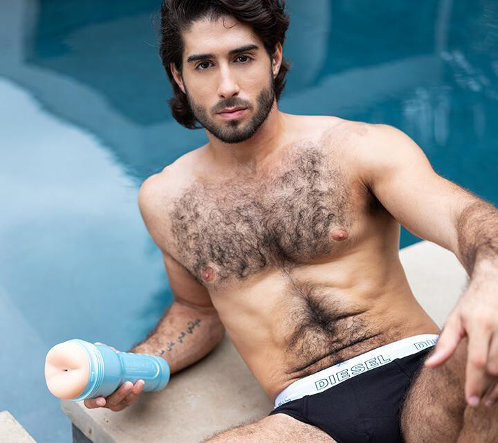 Мастурбатор анус у колбі Fleshlight Boys Diego Sans, кібершкіра, бежевий, 25 х 10 см - Зображення 6