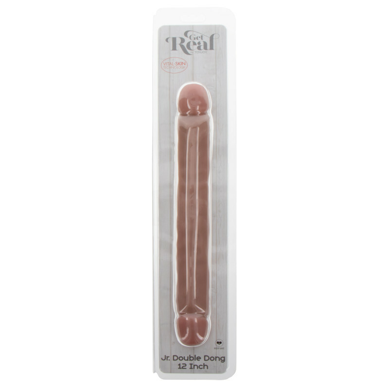 Фалоімітатор двосторонній ToyJoy Jr.Double Dong, бежевий, 32 х 3.6 см - Зображення 1