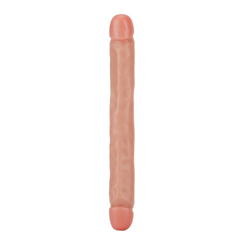 Фалоімітатор двосторонній ToyJoy Jr.Double Dong, бежевий, 32 х 3.6 см