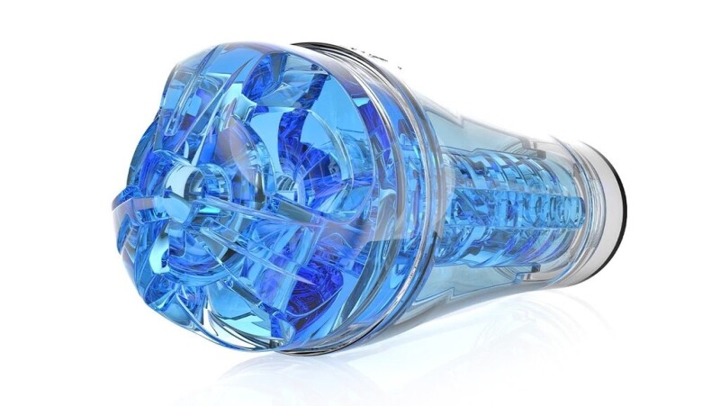 Мастурбатор хай-тек у колбі Fleshlight Flight Commander, кібершкіра, блакитний, 20 х 9 см - Зображення 2