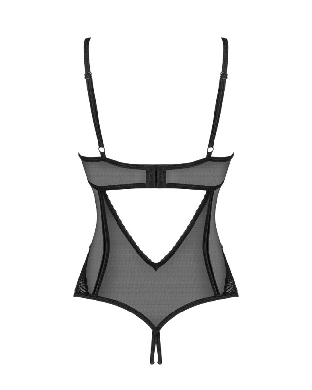 Боді сексуальне з інтимним вирізом XS/S Serena Love Obsessive, чорне - Зображення 3