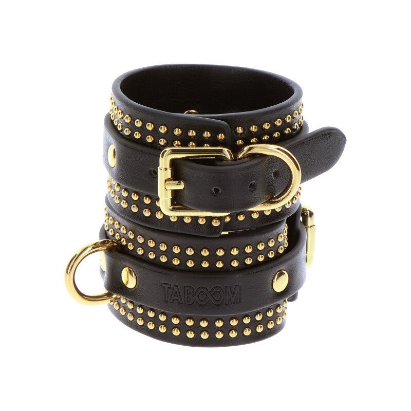 Поножі Taboom Vogue Studded Ankle Cuffs Set з веганської шкіри, чорні - Зображення 3