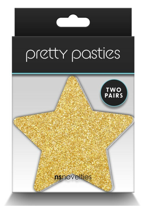 Пестиси у формі зірки Pretty Pasties Stars, чорні та золоті, O/S - Изображение 1
