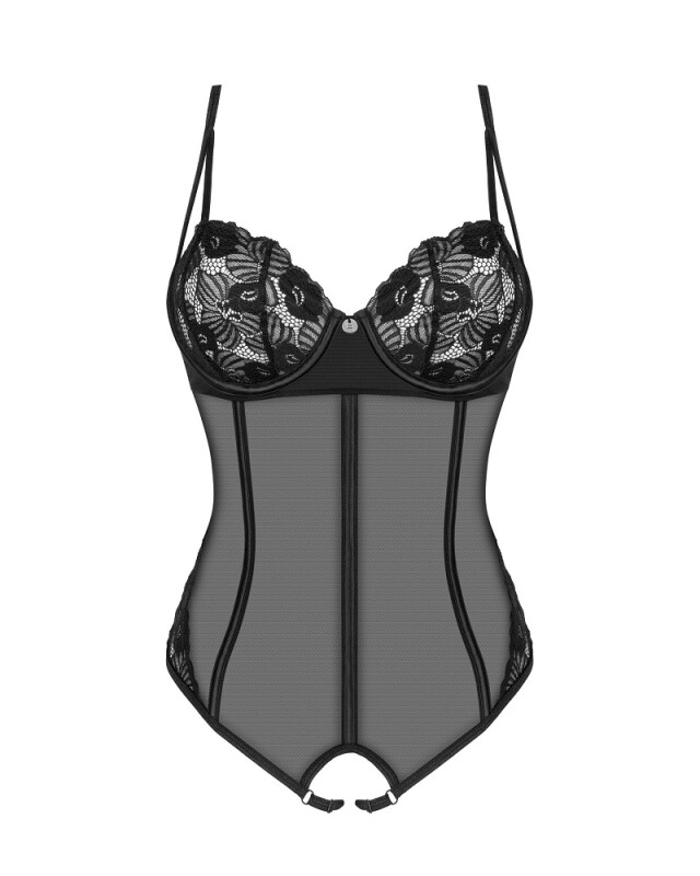 Боді сексуальне з інтимним вирізом XS/S Serena Love Obsessive, чорне - Зображення 2