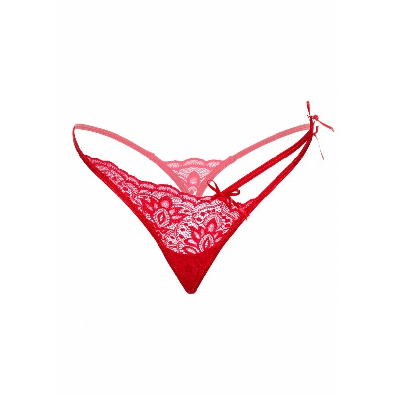 Стрінги еротичні мереживні S/M Gina Daring Intimates, червоні - Зображення 2