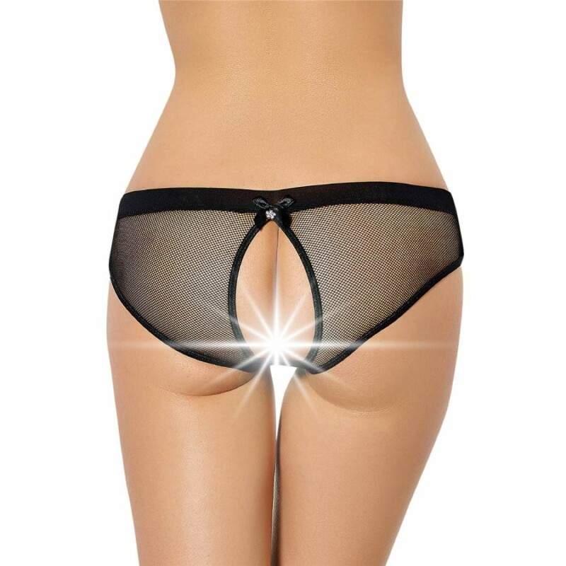 Трусики з вирізом ззаду Star Night Open Hipster Panty чорні, XS-S