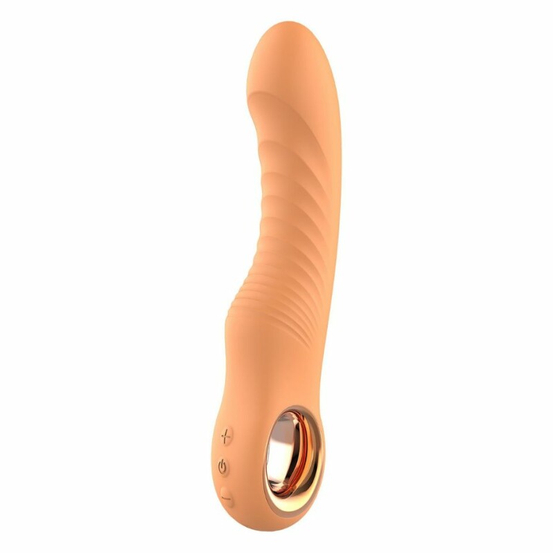 Вібратор ребристий Dream Toys Glam Glam Flexible Ribbed Vibe помаранчевий, 22 х 3.9 см - Изображение 5