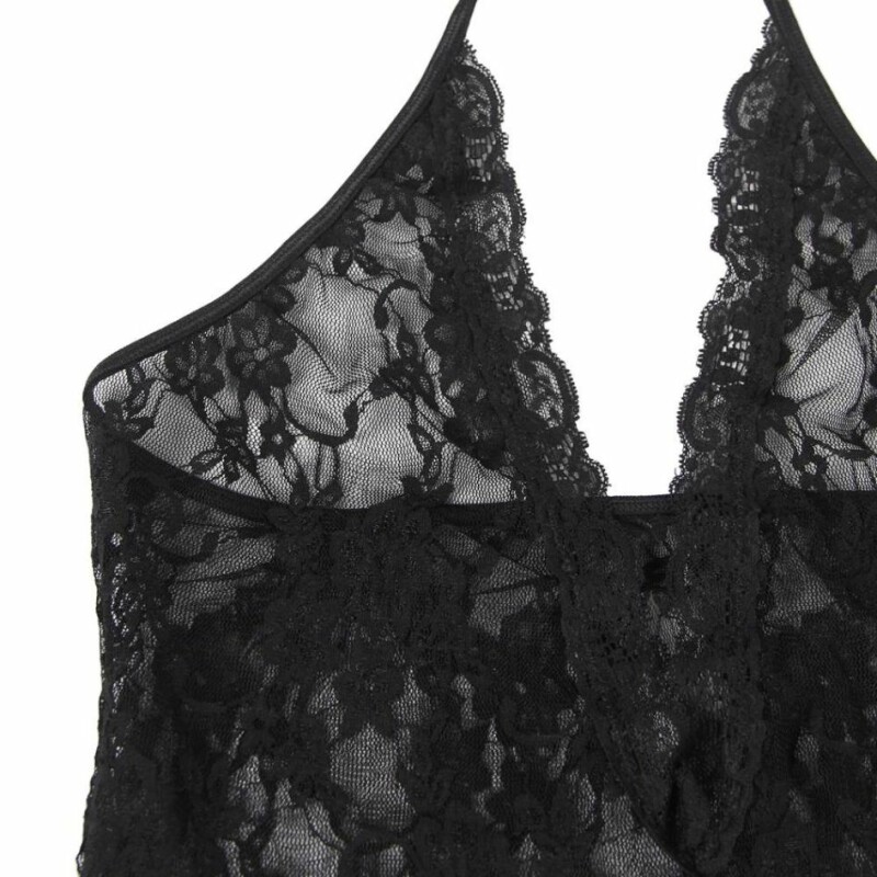 Комплект боді та панчохи Star Night Sexy Lace з мережива, чорний, XS-S - Зображення 5