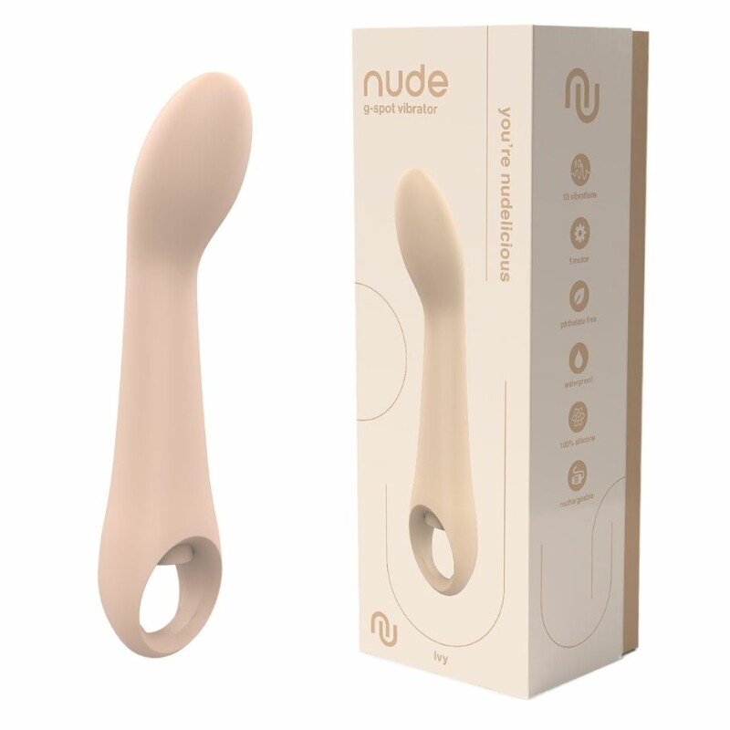 Вібратор Dream Toys Nude Ivy для точки G бежевий, 20.1 х 3.8 см