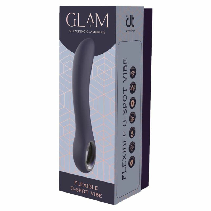 Гнучкий вібратор для точки G Dream Toys Glam Flexible G-Spot синій, 22 х 3.6 см - Изображение 6
