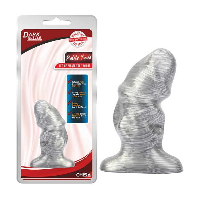 Анальная пробка Chisa Dark Muscle Petite Yucie срібна, 9.2 х 3.9 см