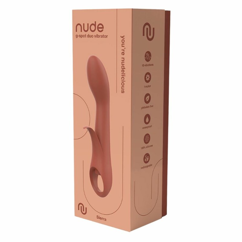 Вібратор Dream Toys Nude Sierra для точки G коричневий, 20.1 х 3.8 см - Зображення 2