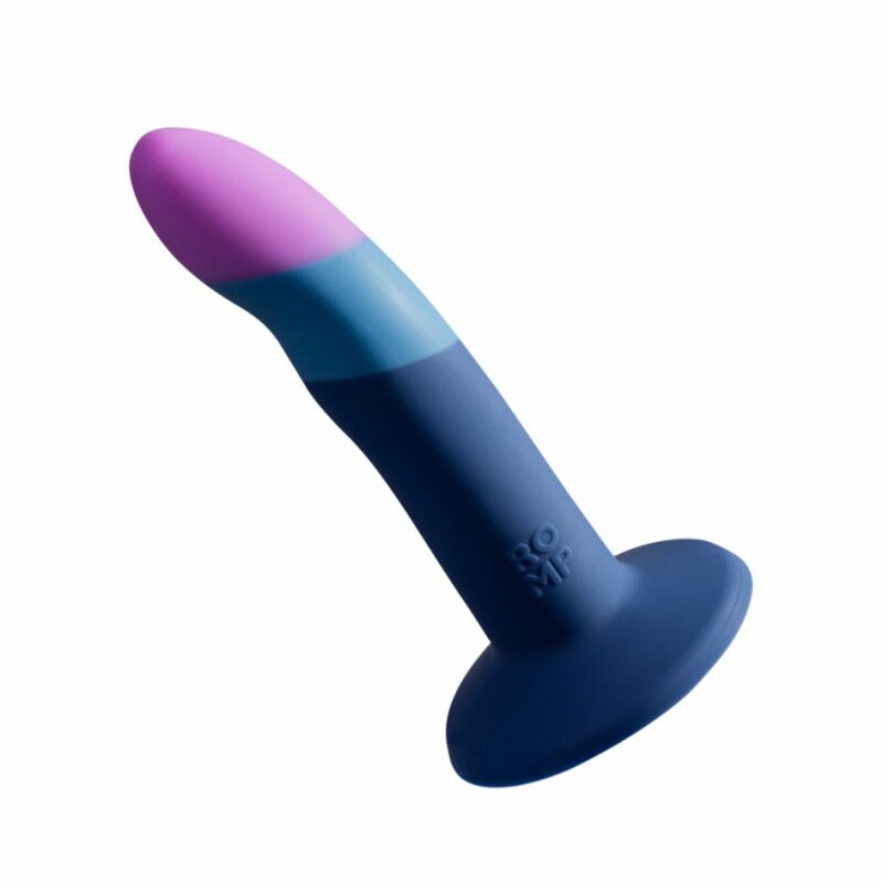 Нереалістичний фалоімітатор ROMP Piccolo Dildo насадка на страпон на присосці, для точки G і P, синій, 14 см х 2.9 см - Зображення 1