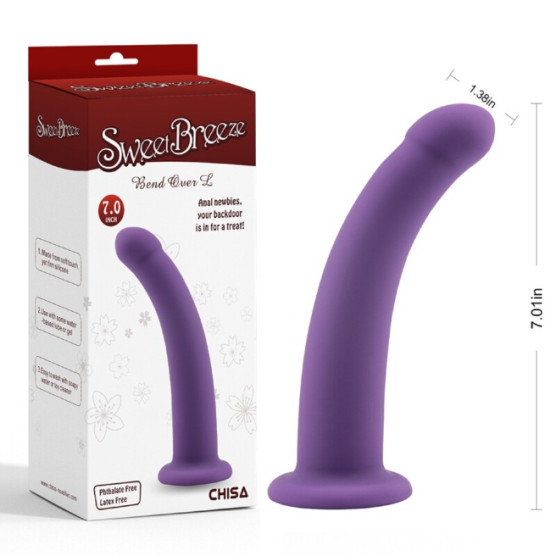 Насадка для страпона Chisa Bend Over L, фіолетова, 17.8 х 3.8 см - Зображення 4