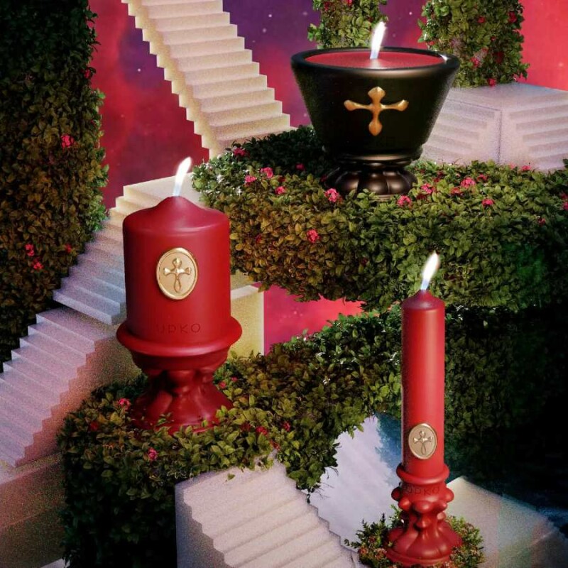 Свічка воскова UPKO DREAMING of GARDEN низькотемпературна, чорна, 260 г - Зображення 3