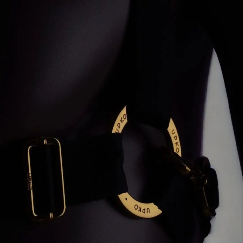 Комплект UPKO Adult Sex Harness And Head Restraint Gear портупея та упряж із кляпом, чорний - Зображення 5