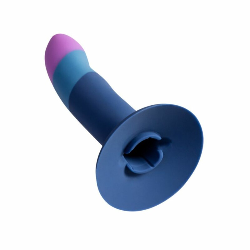 Нереалістичний фалоімітатор ROMP Piccolo Dildo насадка на страпон на присосці, для точки G і P, синій, 14 см х 2.9 см - Зображення 2