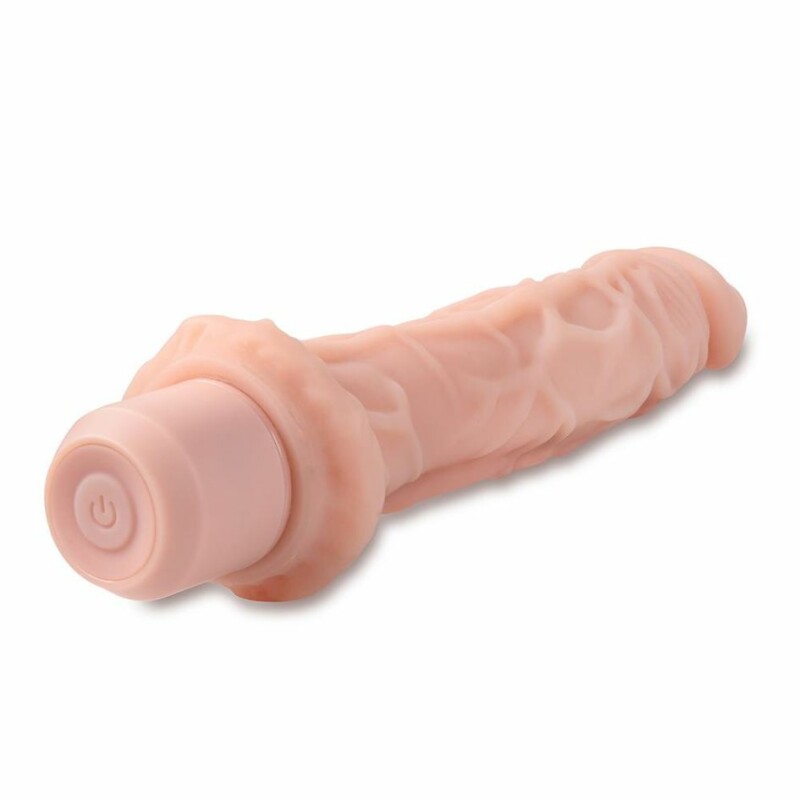 Вібратор багатошвидкісний Blush Dr. Skin гнучкий, бежевий, 25.4 х 4.4 см - Зображення 3