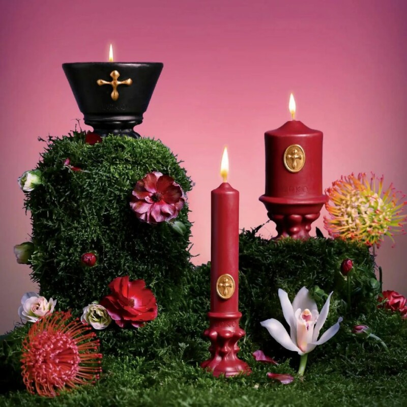 Свеча восковая UPKO DREAMING of GARDEN низкотемпературная, красная, 270 г - Изображение 4