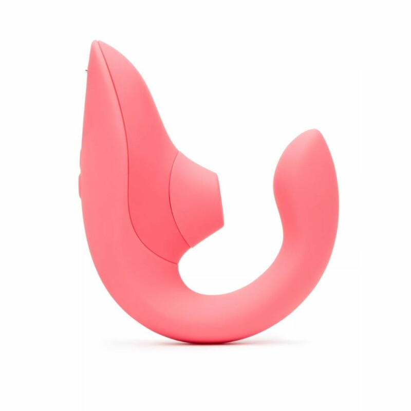 Вібратор-стимулятор подвійний Womanizer Blend Vibrant Rose для точки G і клітора, вакуум і вібрація, кораловий - Зображення 1