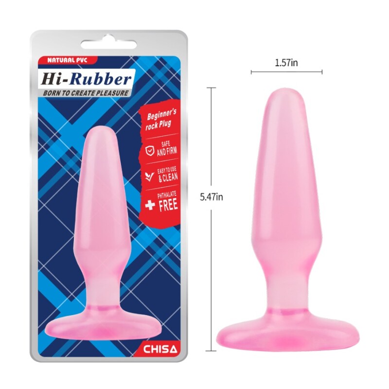 Анальна пробка Chisa Beginner's rock Plug, рожева, 13.9 х 4 см - Зображення 6