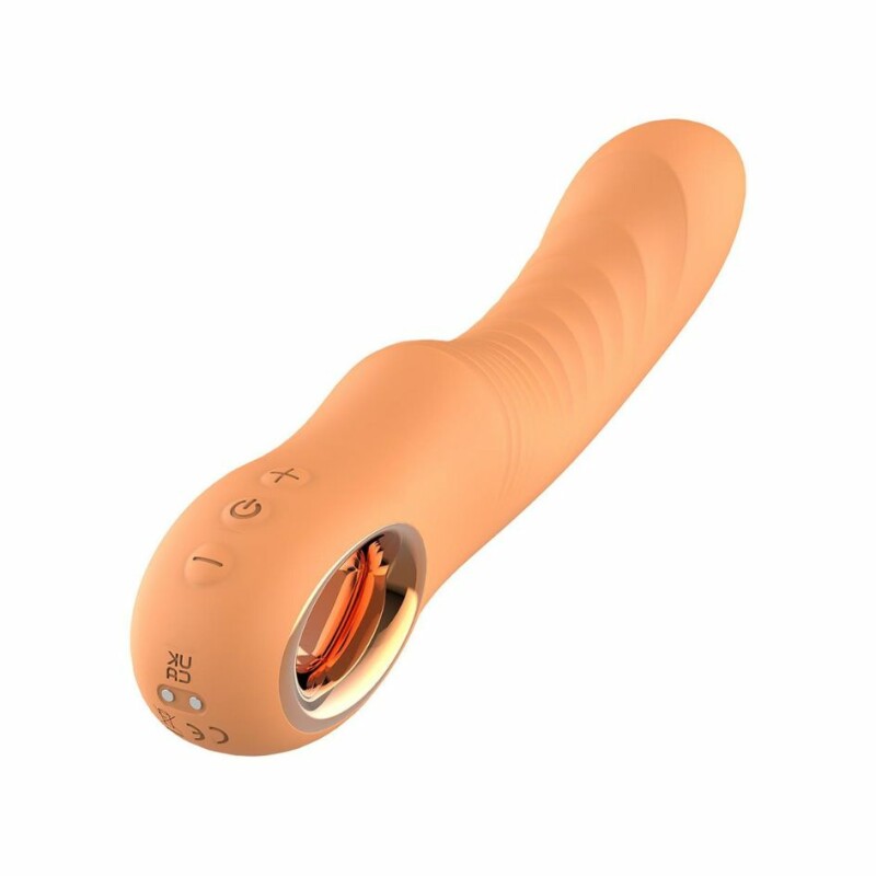 Вібратор ребристий Dream Toys Glam Glam Flexible Ribbed Vibe помаранчевий, 22 х 3.9 см - Изображение 2