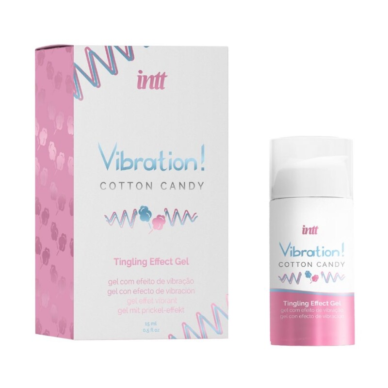 Рідкий вібратор New Intt Cotton Candy зі смаком цукрової вати, 15 мл - Зображення 2