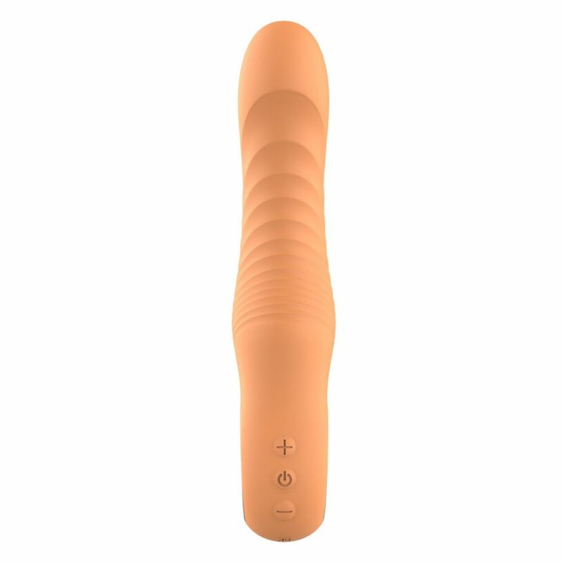 Вібратор ребристий Dream Toys Glam Glam Flexible Ribbed Vibe помаранчевий, 22 х 3.9 см - Изображение 4