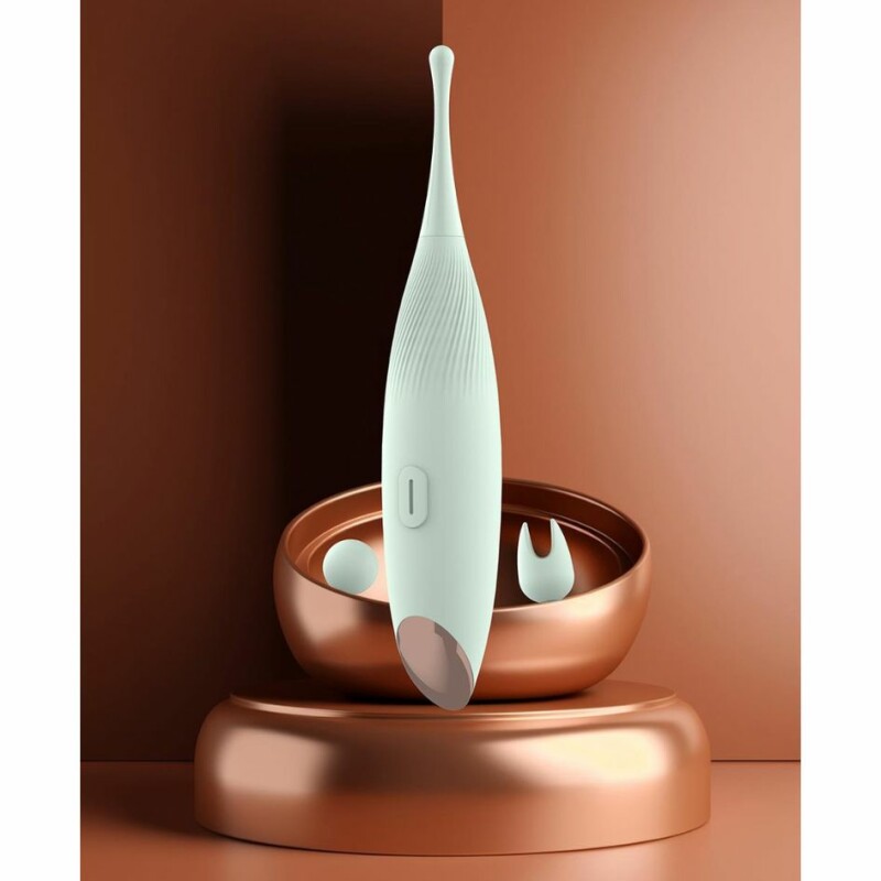 Кліторальний вібратор Dream Toys Pin Point для точкової стимуляції, зелений, 16 х 1.2 см - Изображение 9